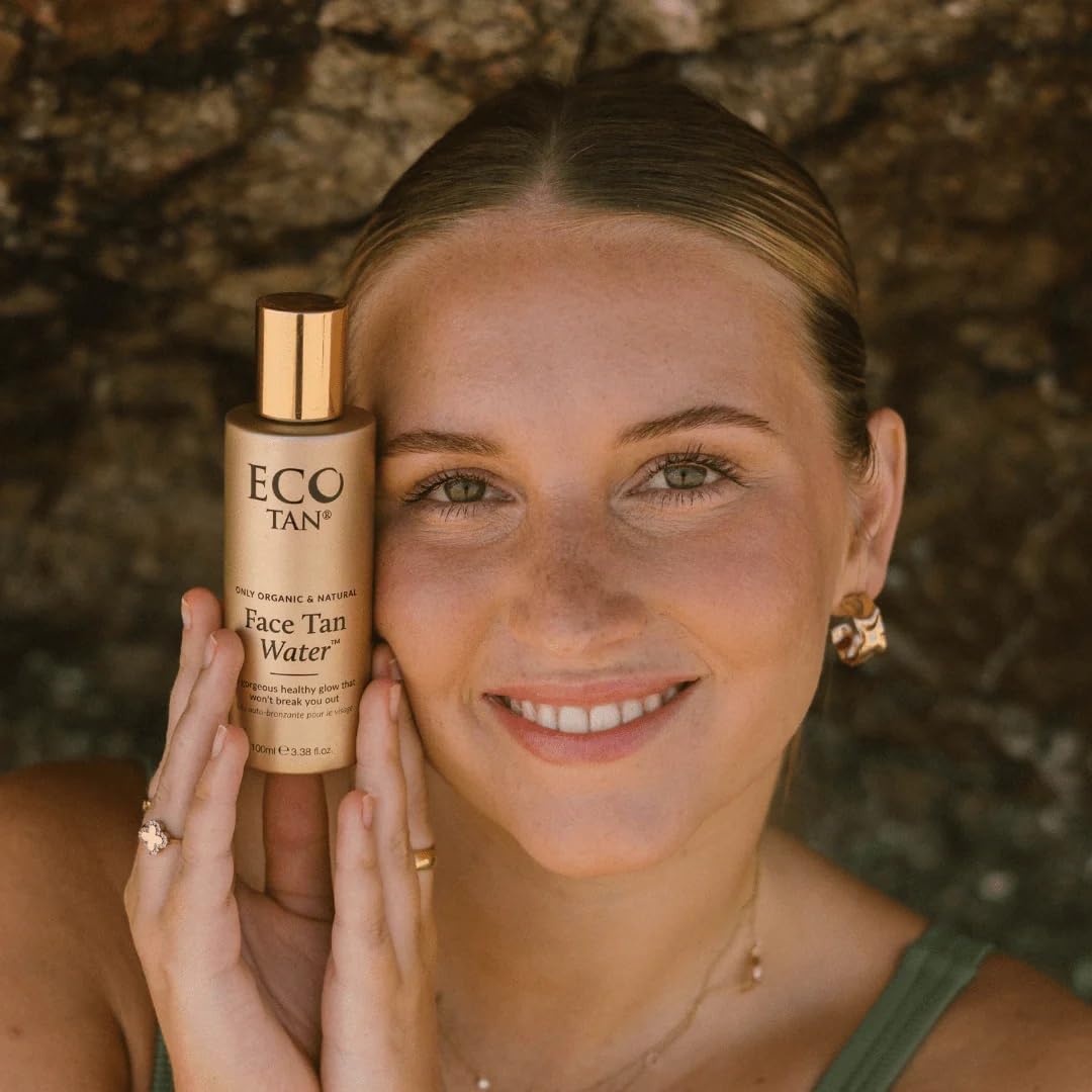 Eco Tan Face Tan Water | Natural Gradual Face Tan | Hyaluronic Acid | Non-Comedogenic | No Fake Tan Smell | 100ml